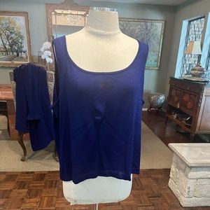 Classic St John sleeveless wool  top Size XL vintage bundle available